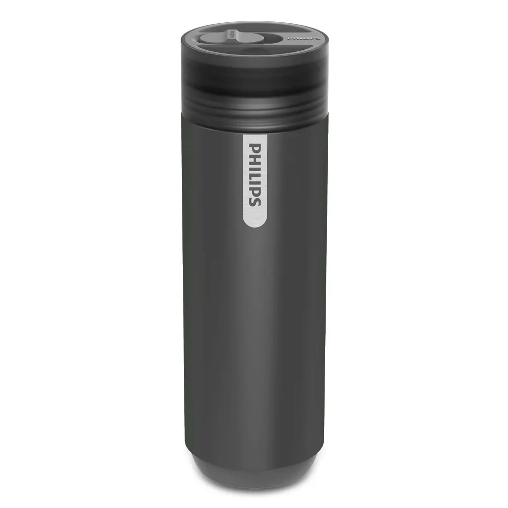 Philips GoZero 2 in 1 Magic 400ml Hydration/Water Bottle w/ 300ml Cup Grey