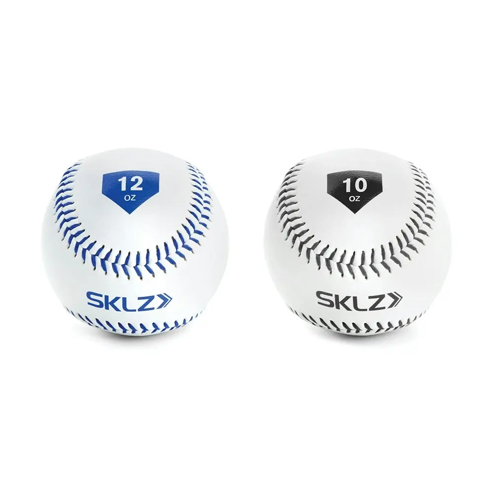 2pc SKLZ 9" Weighted Standard-Sz Sport Training Baseball Rubber Balls 10/12oz