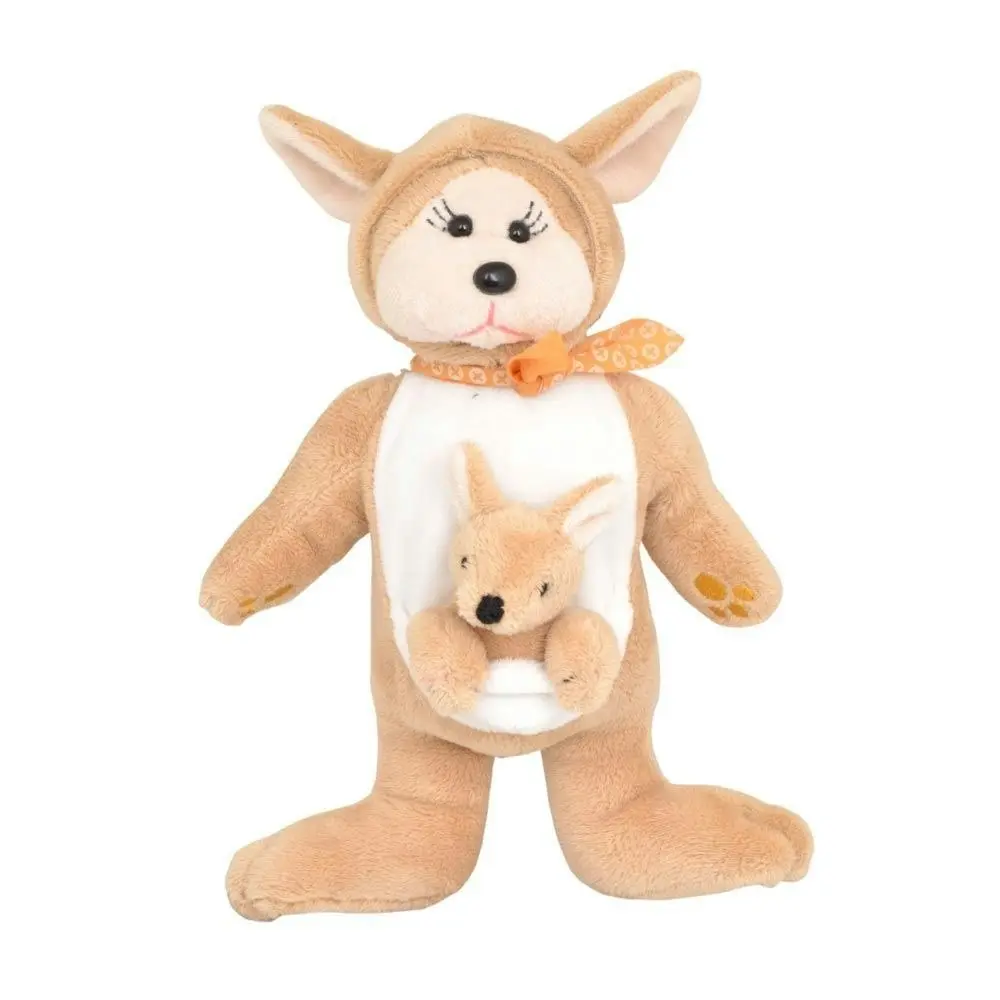 Korimco 30cm Mum/Baby Kangaroo Kids Animal Soft Plush Stuffed Toy Brown 3y+