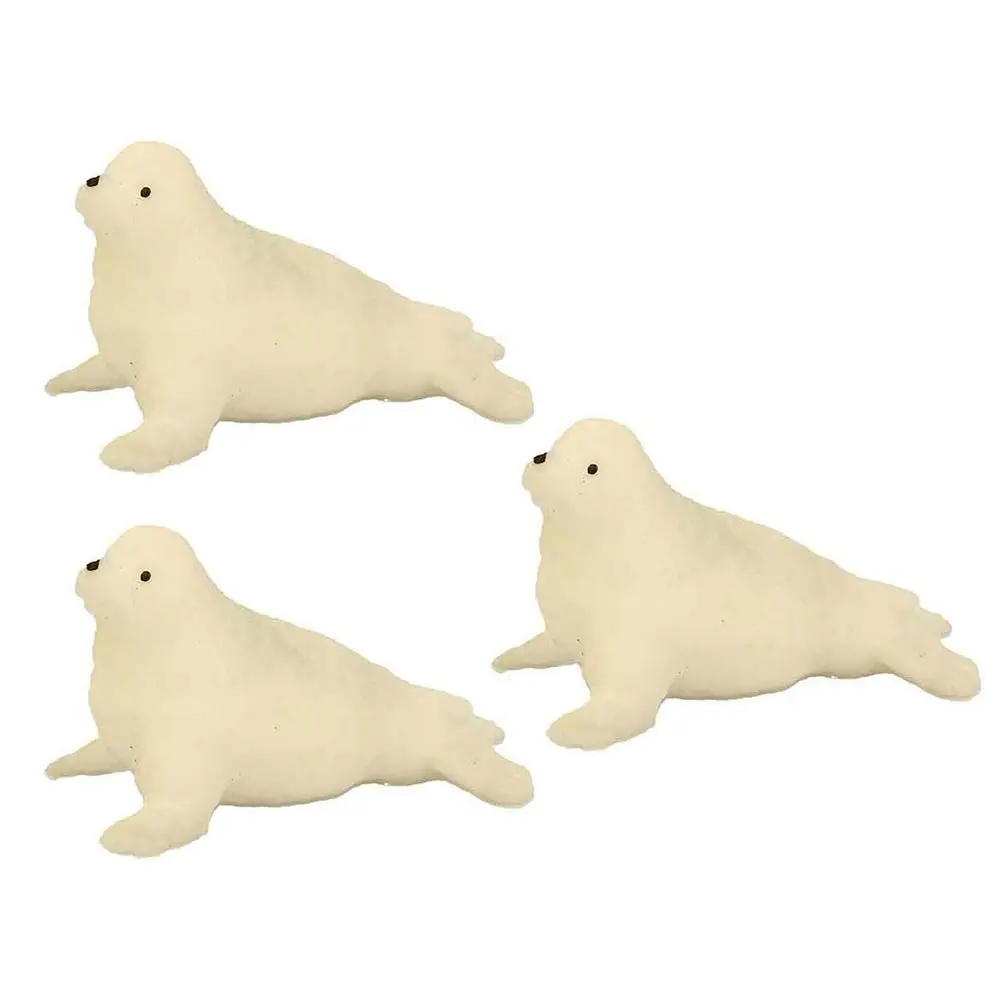 3x Fumfings Animal Stretchy Beanie Baby Seal 11cm Soft Stretch Toys Children 3y+