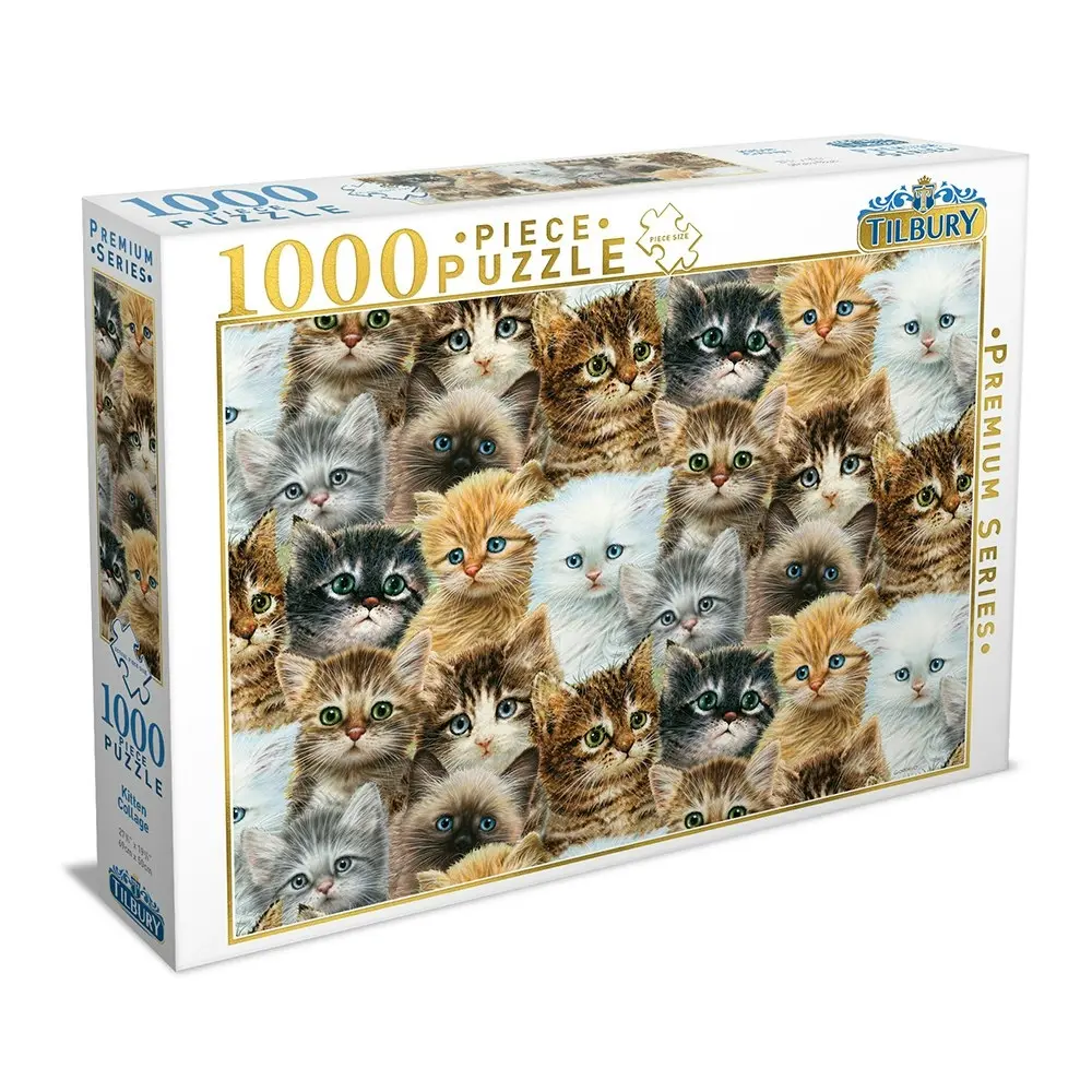 1000pc Tilbury Kids/Family/Teen Kittens Collage 69x50cm Jigsaw Puzzle Toys 8y+