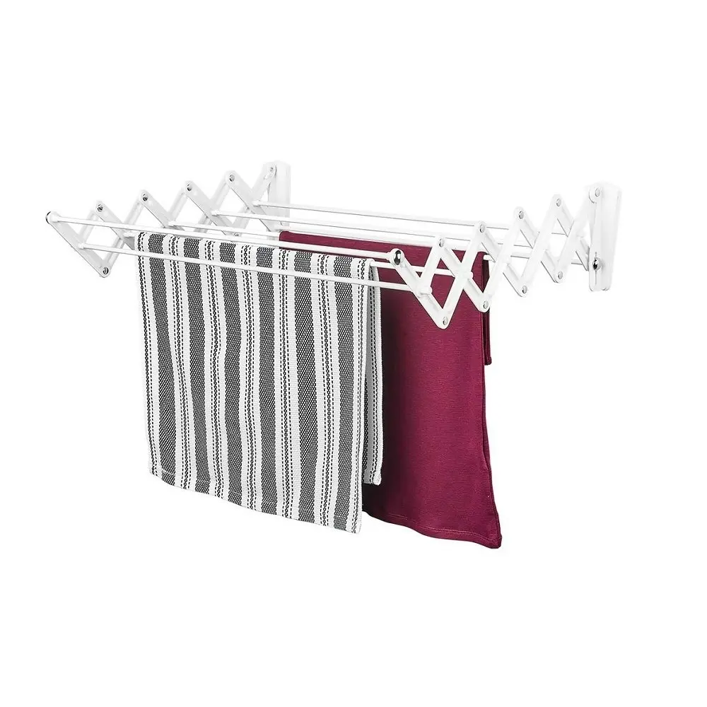 Polder Wall Mount Retractable Accordian Drying Rack