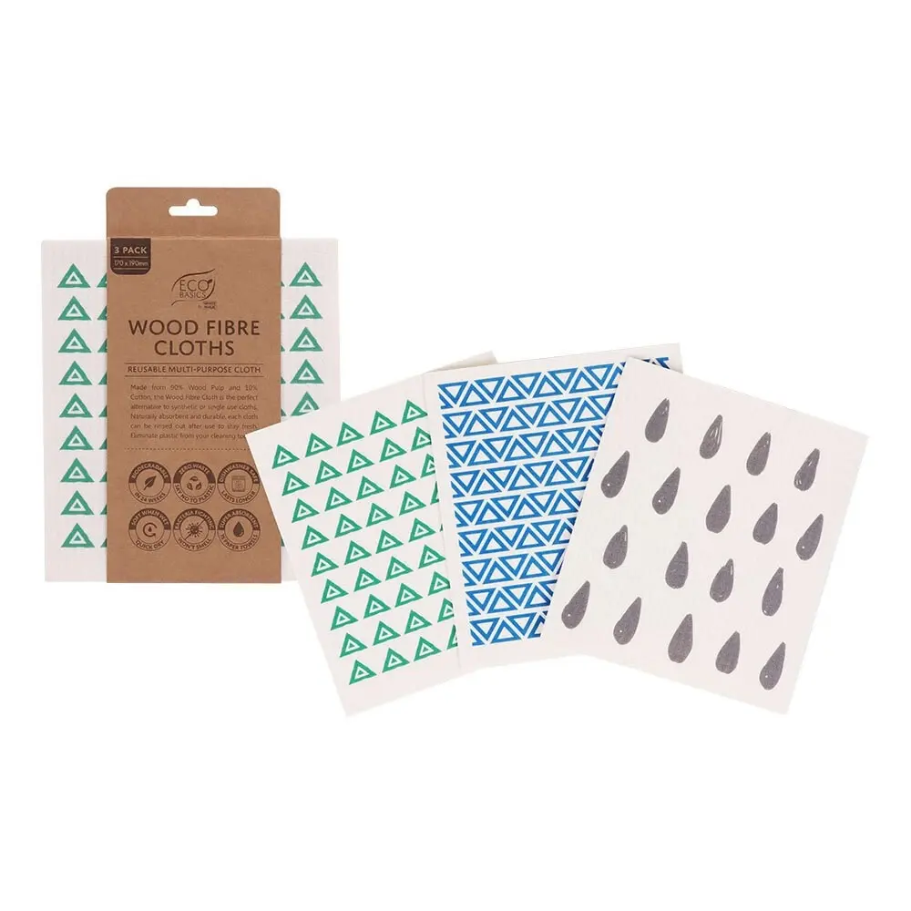 White Magic Eco Basics Wood Fibre Cloths Pack 3