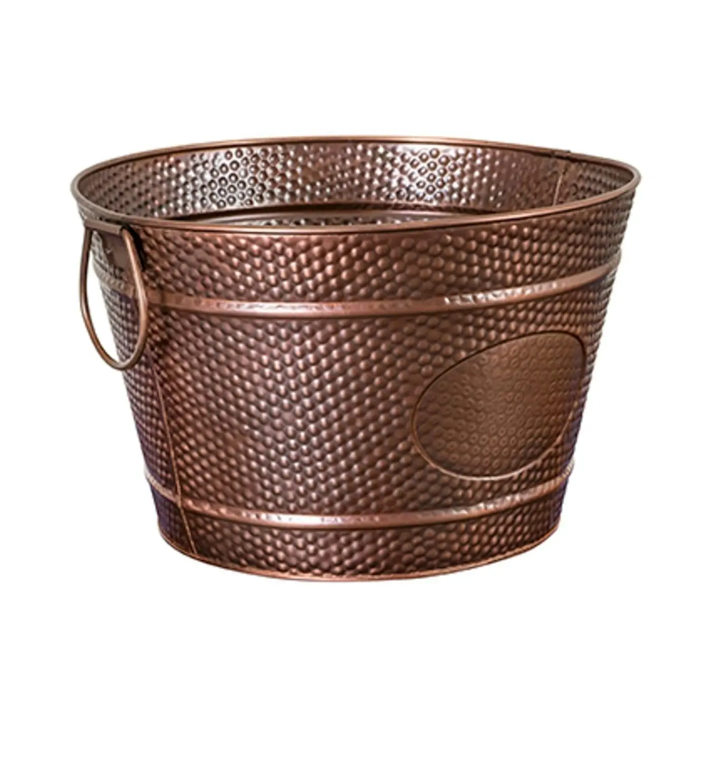 Moda ROUND BEVERAGE TUB ANTIQUE COPPER PLATED 35 x 22cm