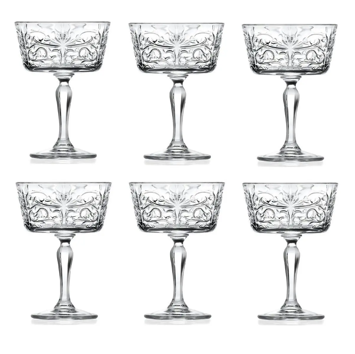 RCR TATTOO CHAMPAGNE DESSERT GOBLET SET 6 - 268ml