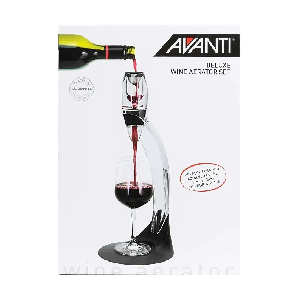 Avanti Deluxe Red Wine Aerator Set With Pouring Stand