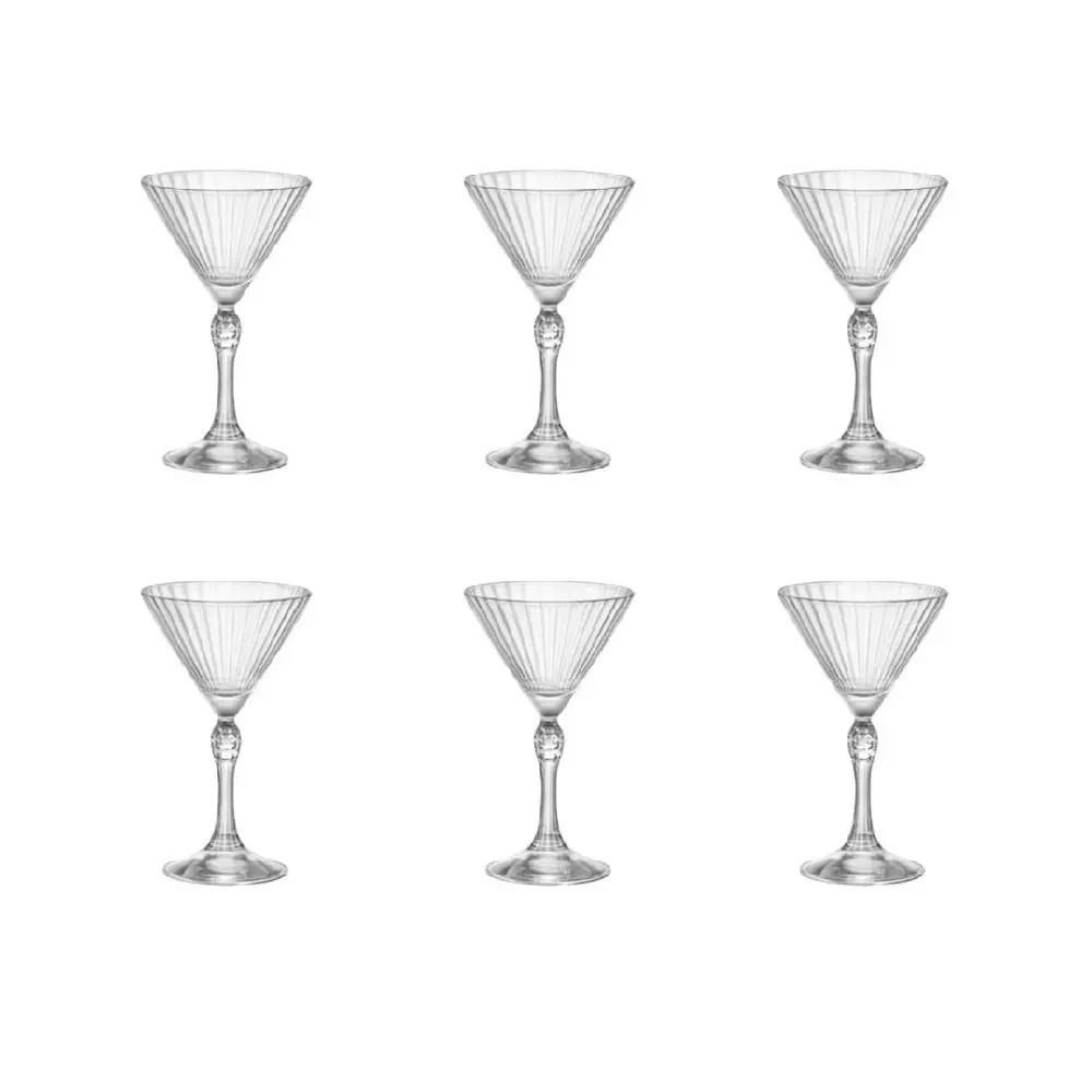 Bormioli Rocco AMERICA '20s 155ml SMALL MARTINI GLASSES SET 6