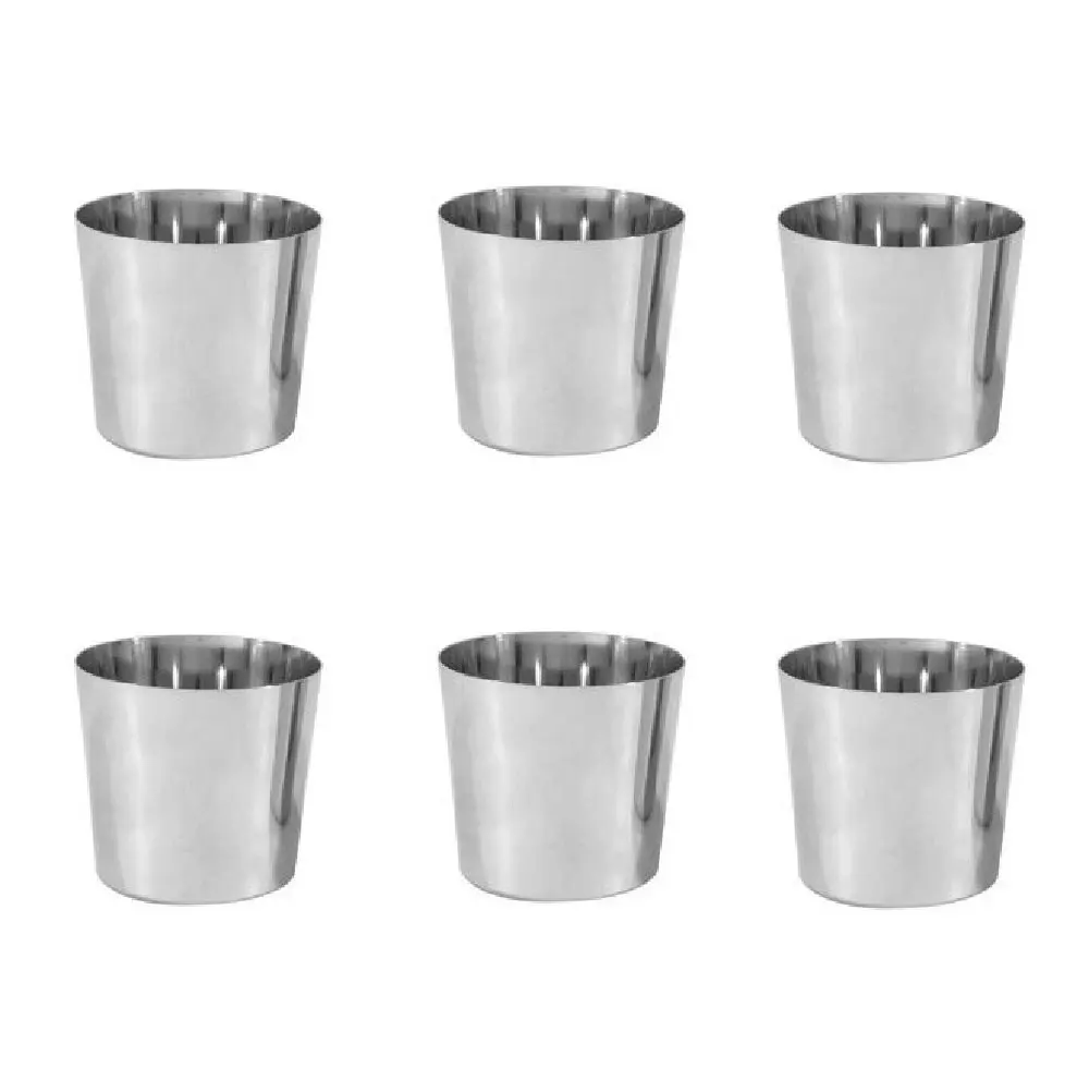 Stainless Steel Dariole Moulds   Set Of 6