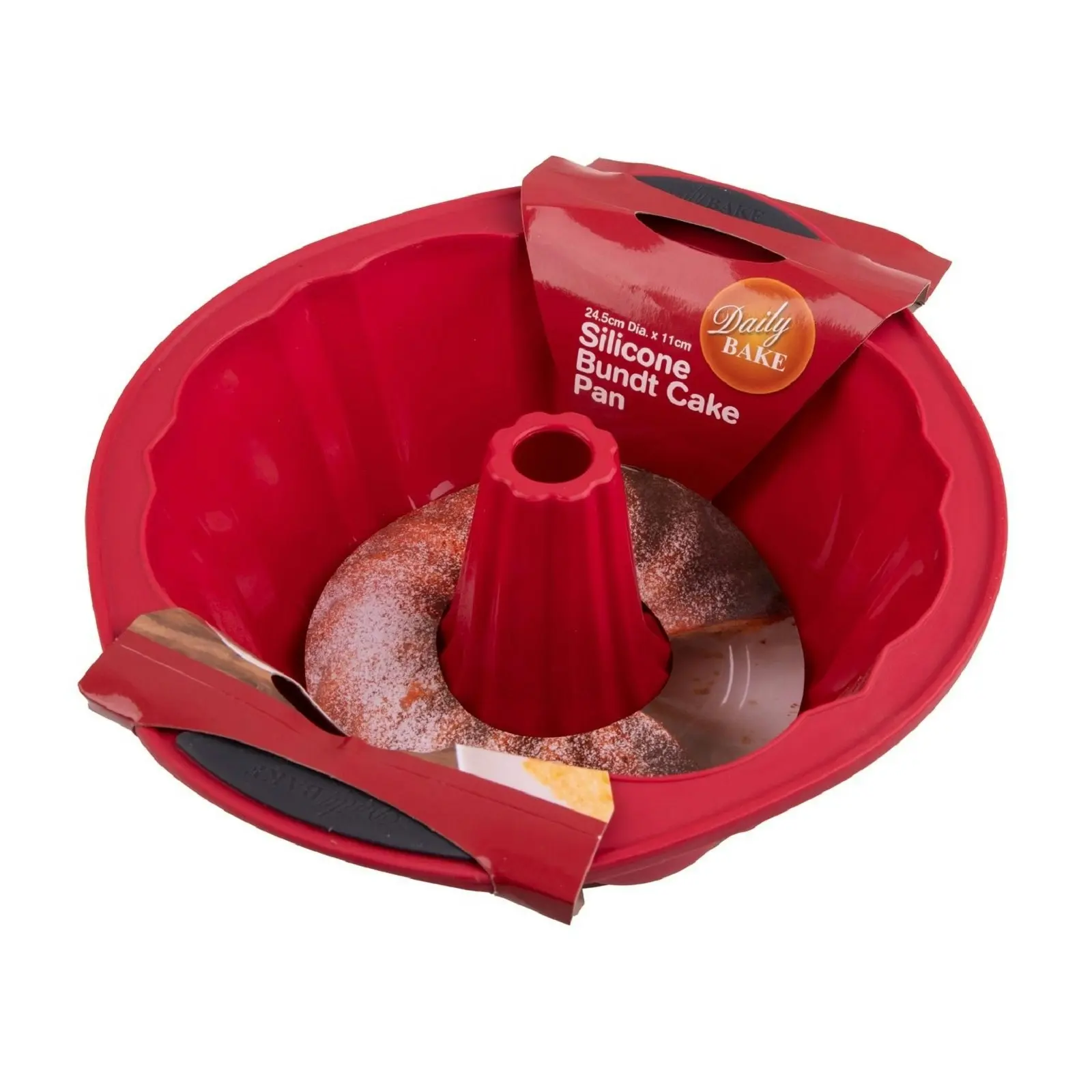 Daily Bake RED SILICONE BUNDT PAN 24.5cm