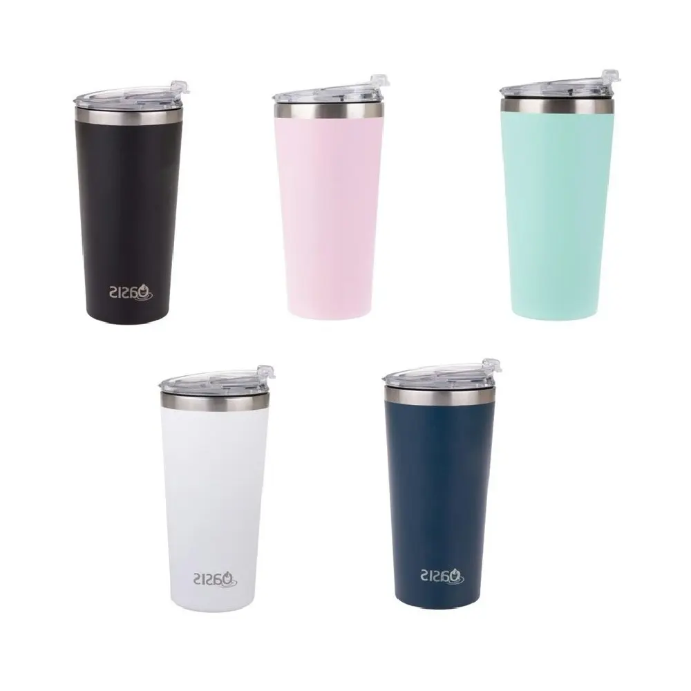 Oasis STAINLESS STEEL DOUBLE WALL TRAVEL MUG 480ml