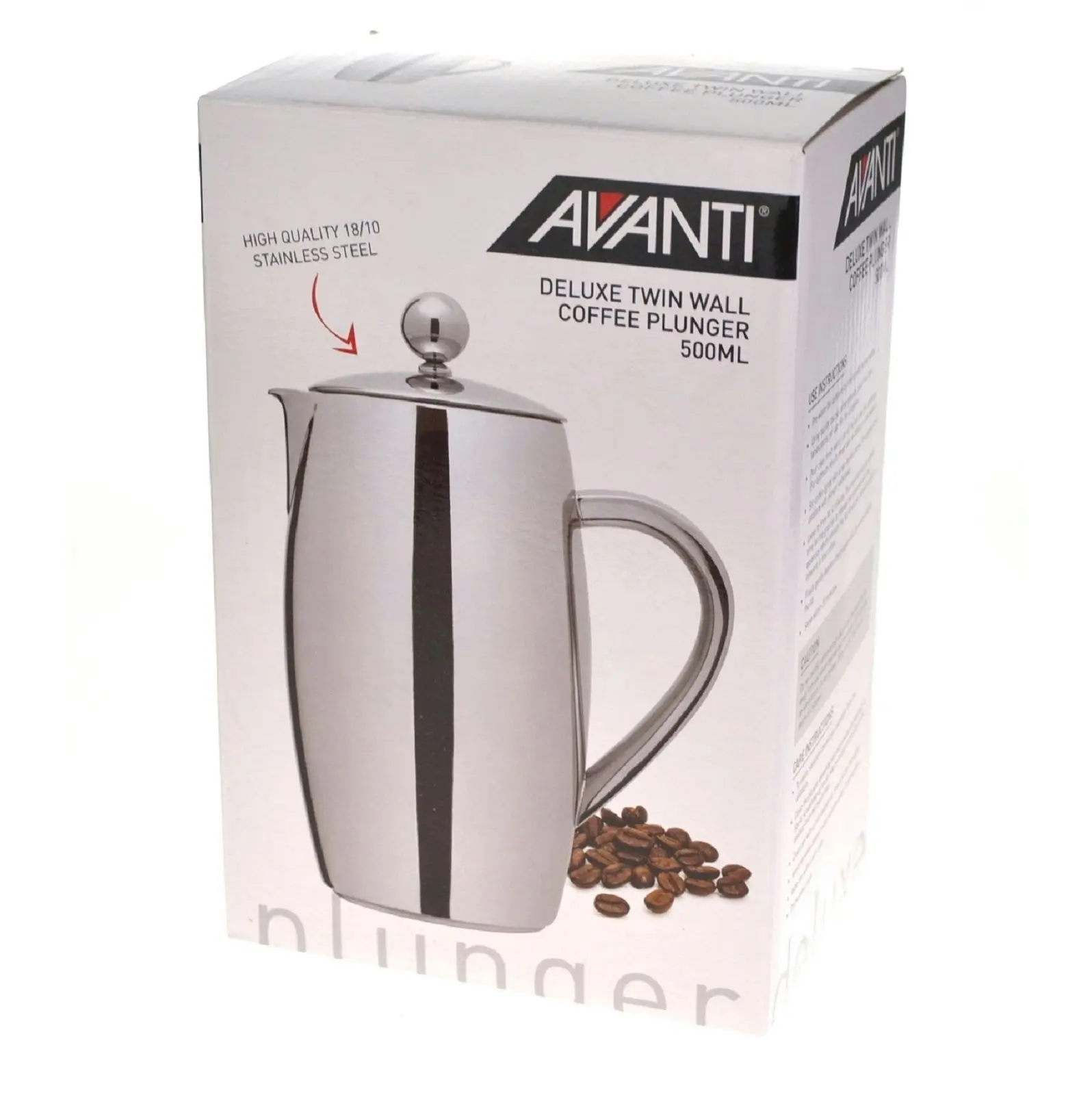 Avanti DELUXE TWIN WALL 2 CUP COFFEE PLUNGER 500ml