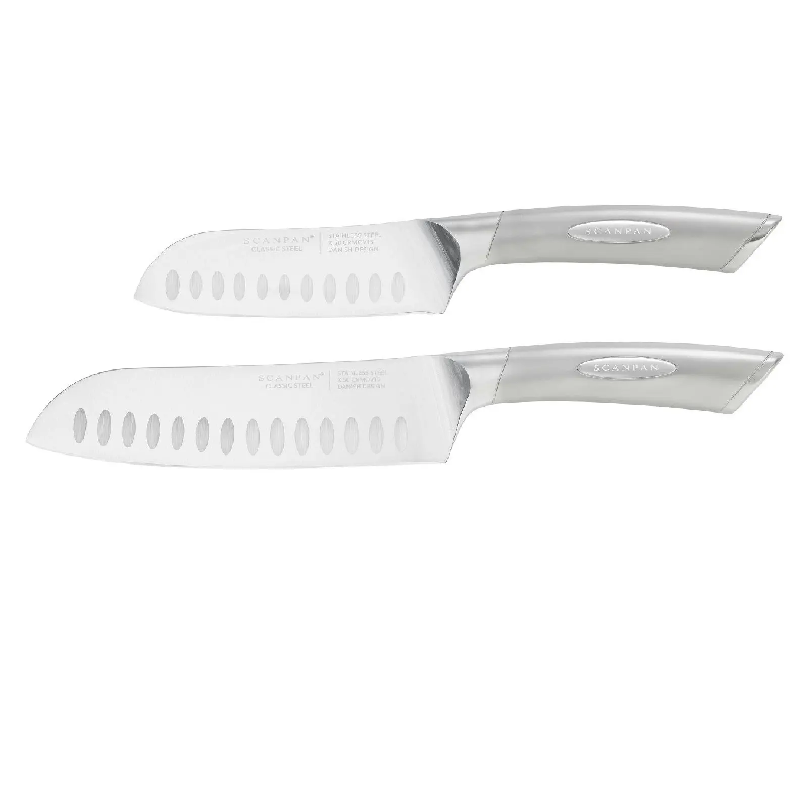 Scanpan Classic Steel 2 Piece Santoku Knife Set