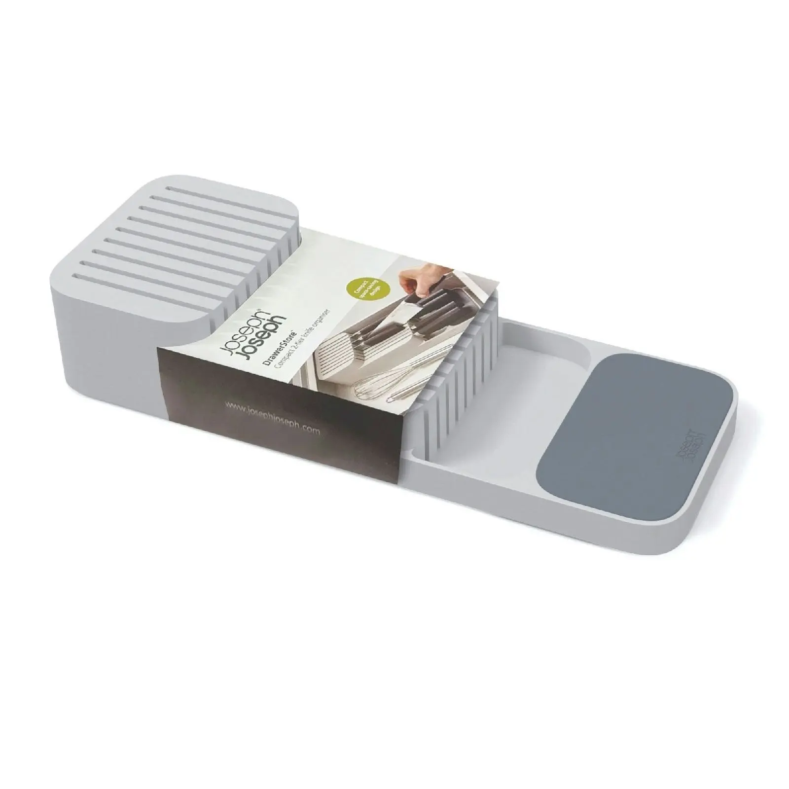 Joseph Joseph Drawer Store Compact 2 Tier Knife Organiser Grey