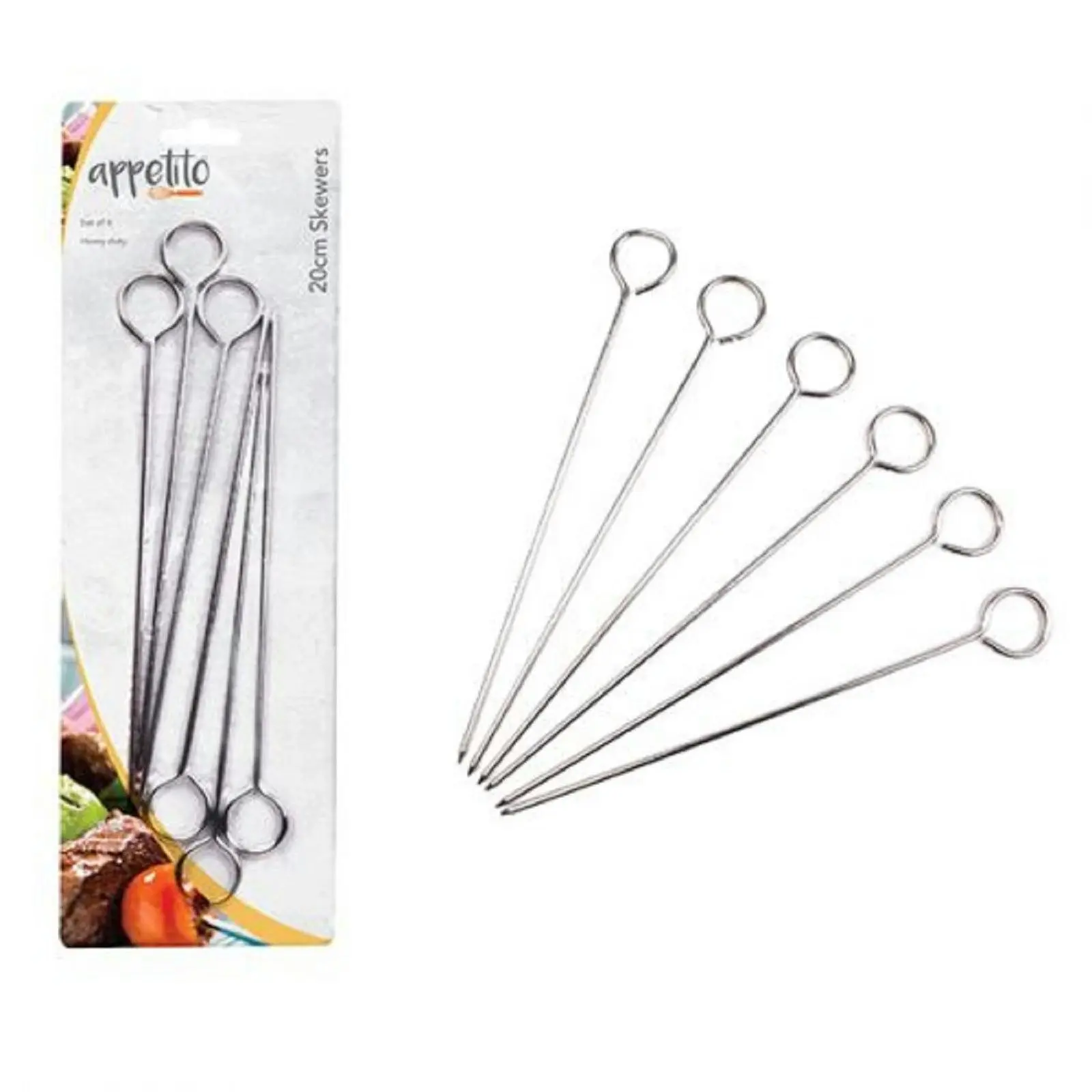 Appetito SKEWERS 20cm SET OF 6