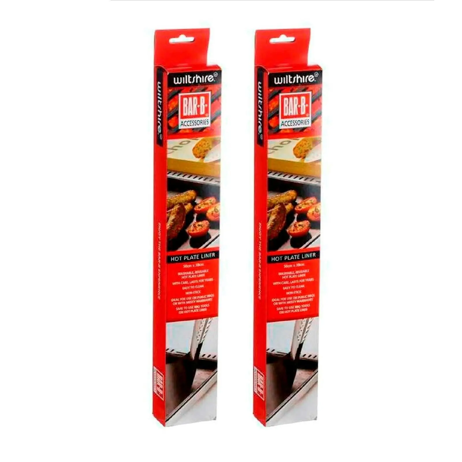 Wiltshire BAR-B NON STICK BBQ HOT PLATE LINER 2 PACK 50 x 38cm