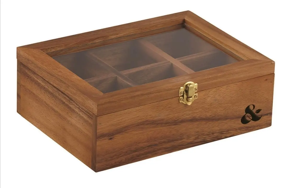 Davis & Waddell Acacia Wood Tea Box