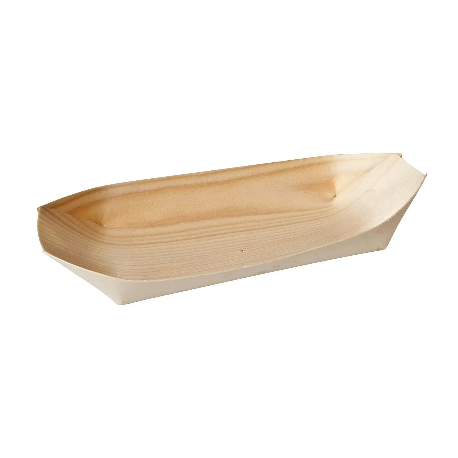 BIO WOOD BAMBOO OVAL FOOD SERVING BASKET 14cm x 7.5cm