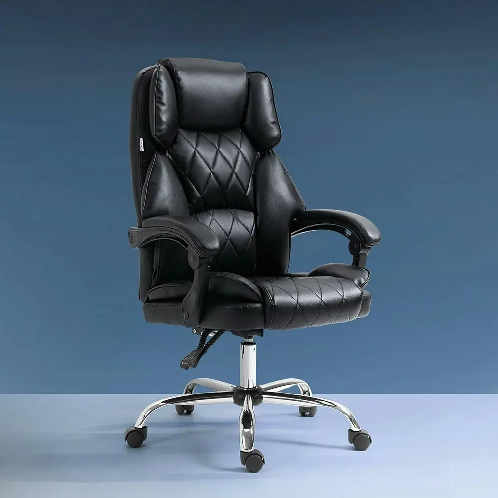 Artiss Executive Office Chair Leather Recliner Black