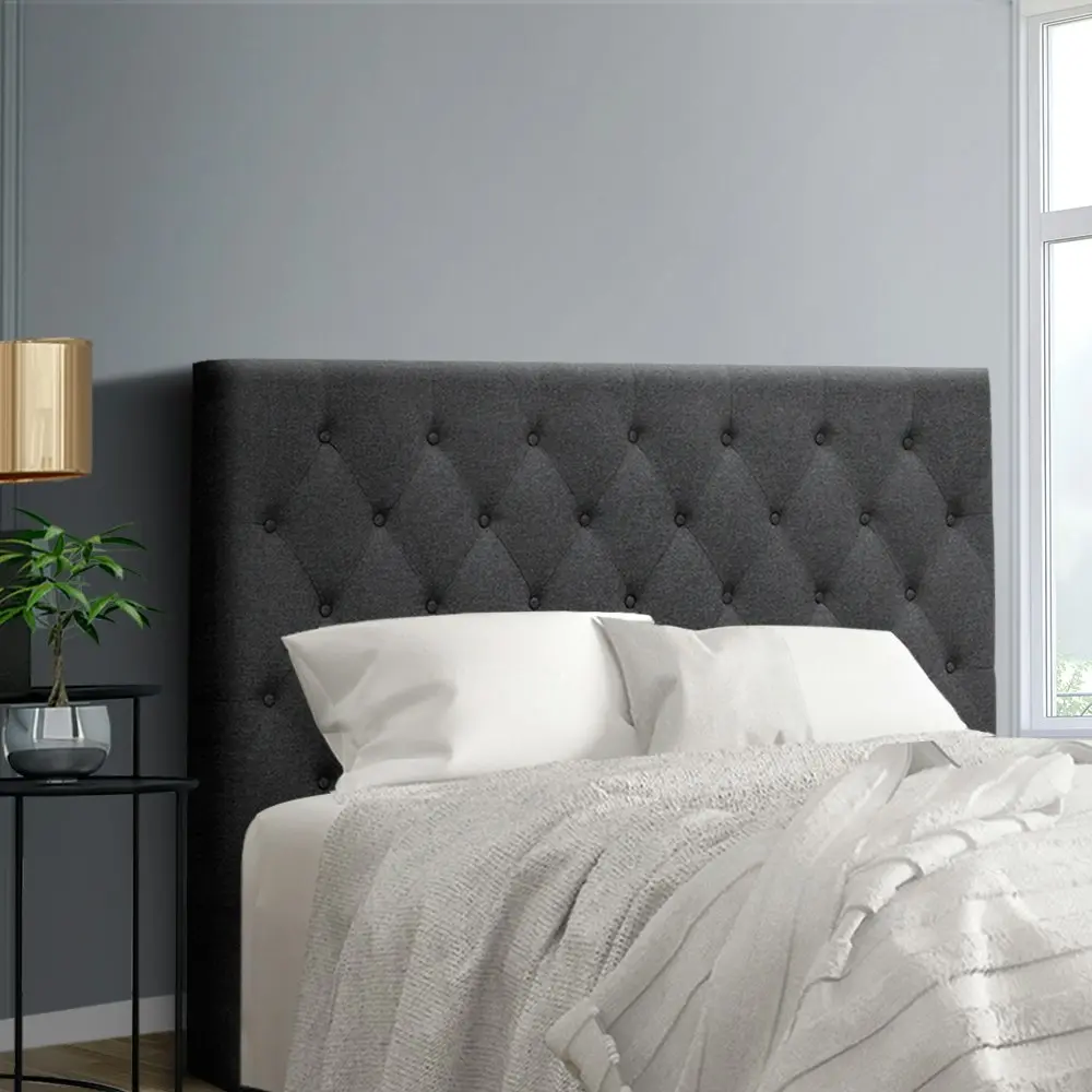 Artiss Bed Head Double Size Fabric - CAPPI Charcoal