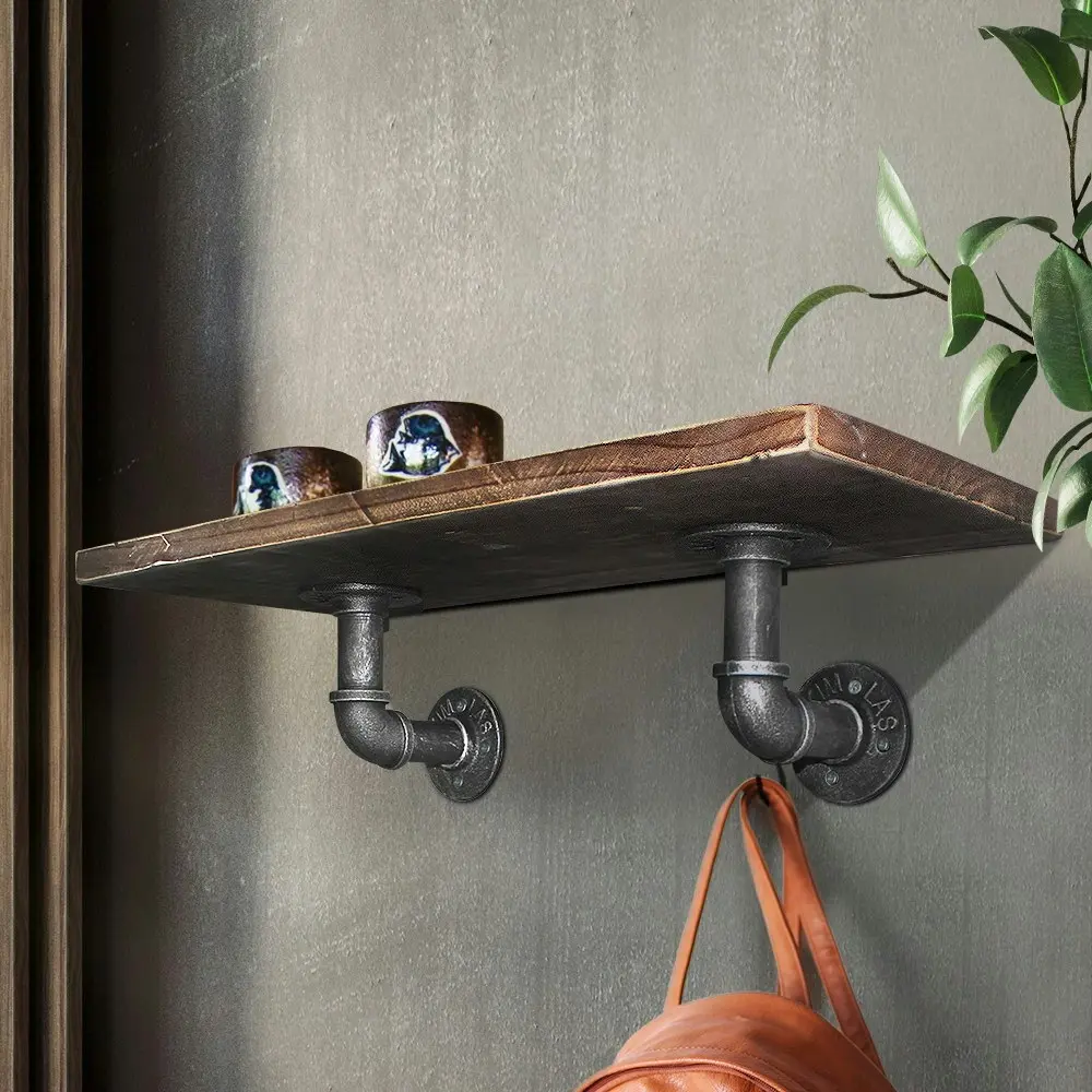 Artiss 8x Floating Pipe Shelf DIY Metal Wall Brackets