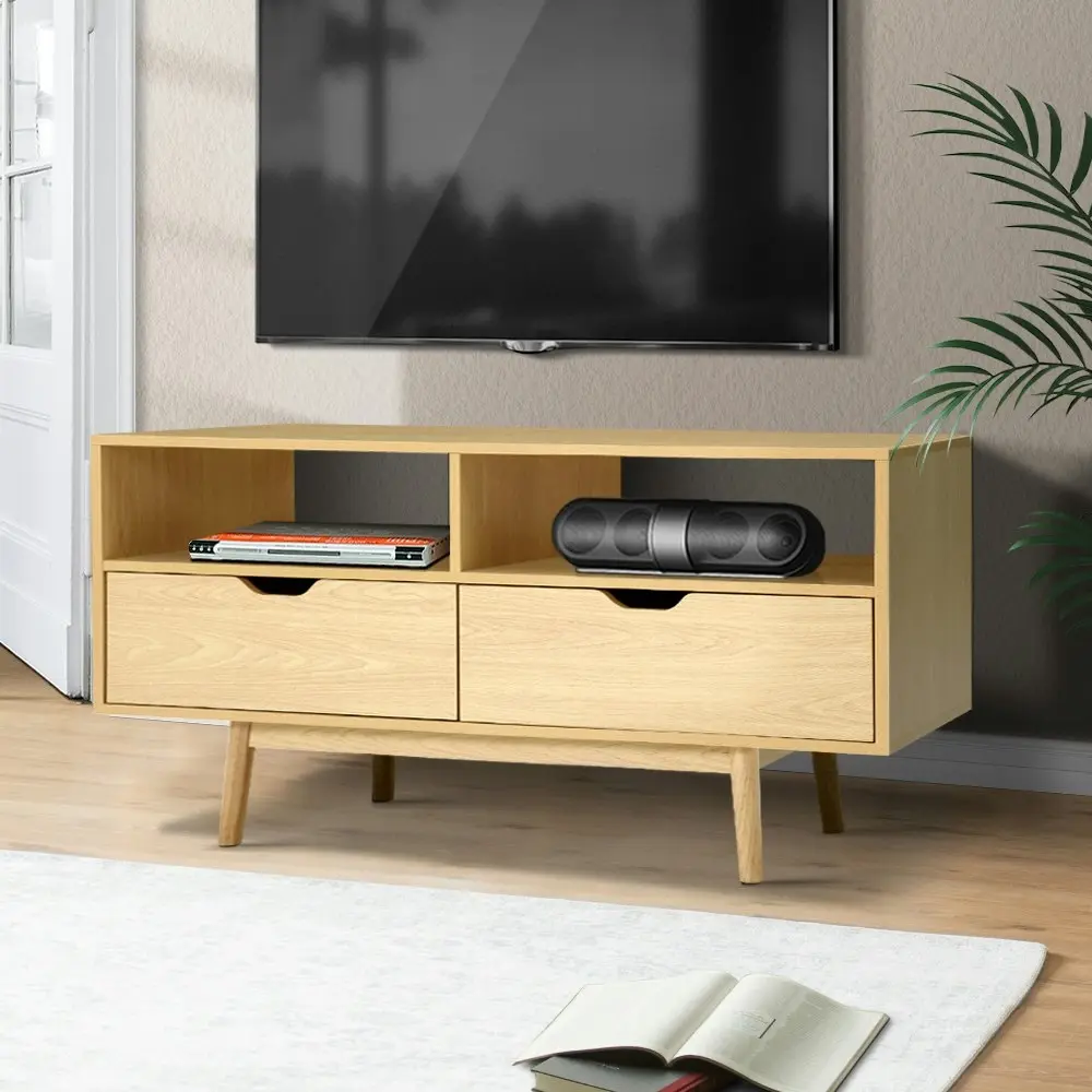 Artiss TV Cabinet Entertainment Unit 120cm Pine Ford