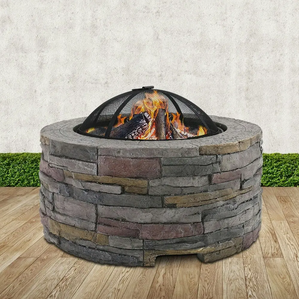 Grillz Fire Pit Table Round 70cm