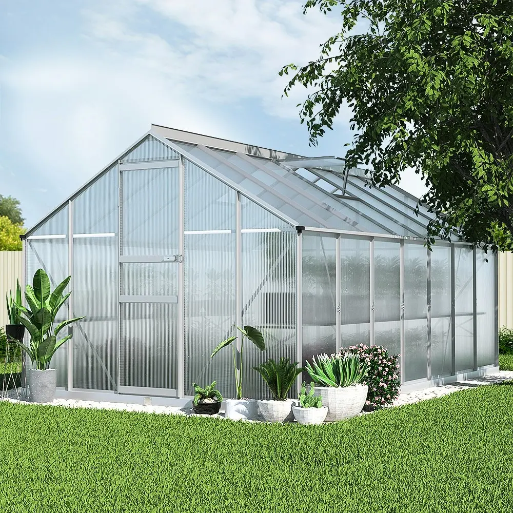 Greenfingers Greenhouse 4.2x2.5x1.95M Aluminium Polycarbonate Green House Garden Shed