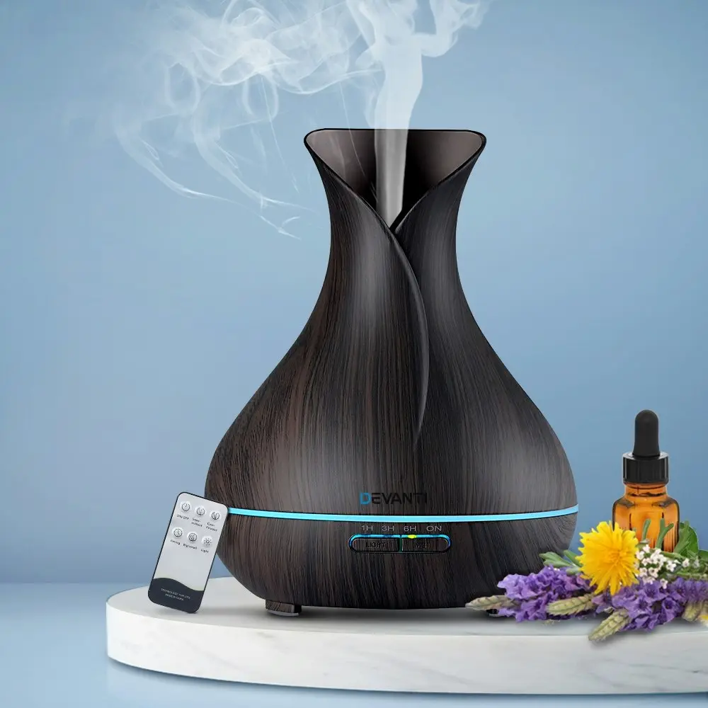 Devanti Aroma Diffuser Aromatherapy Dark Wood 400ml