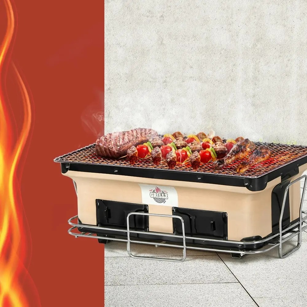 Grillz BBQ Grill Tabletop Charcoal Smoker