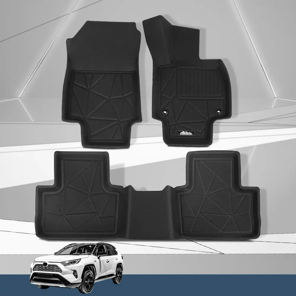 Weisshorn Car Rubber Floor Mats Compatible for Toyota RAV4 2019-2022 Front Rear