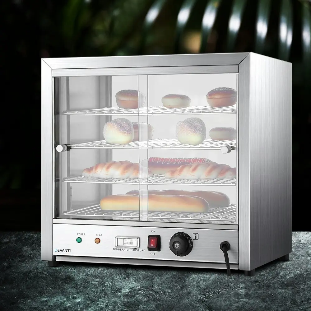 Devanti Commercial Food Warmer Hot Display Showcase Cabinet 54cm