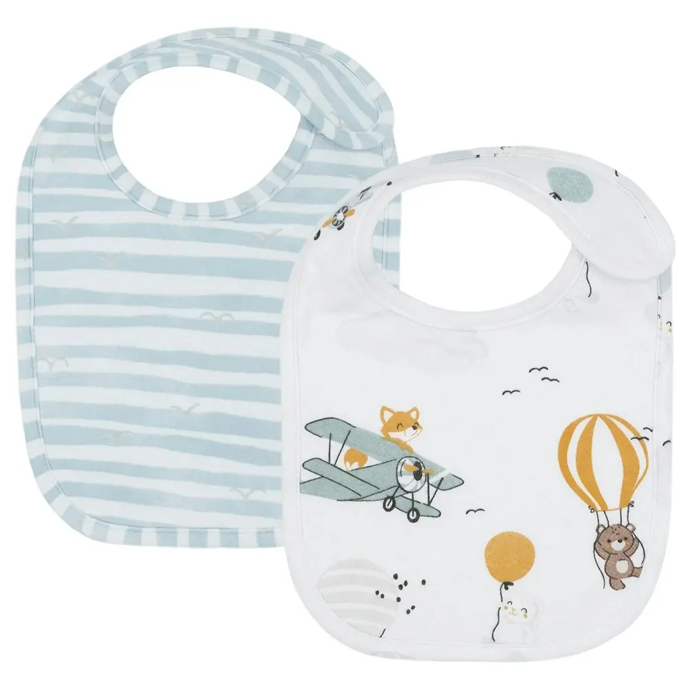 2 Pack Baby Bibs Up Up & Away