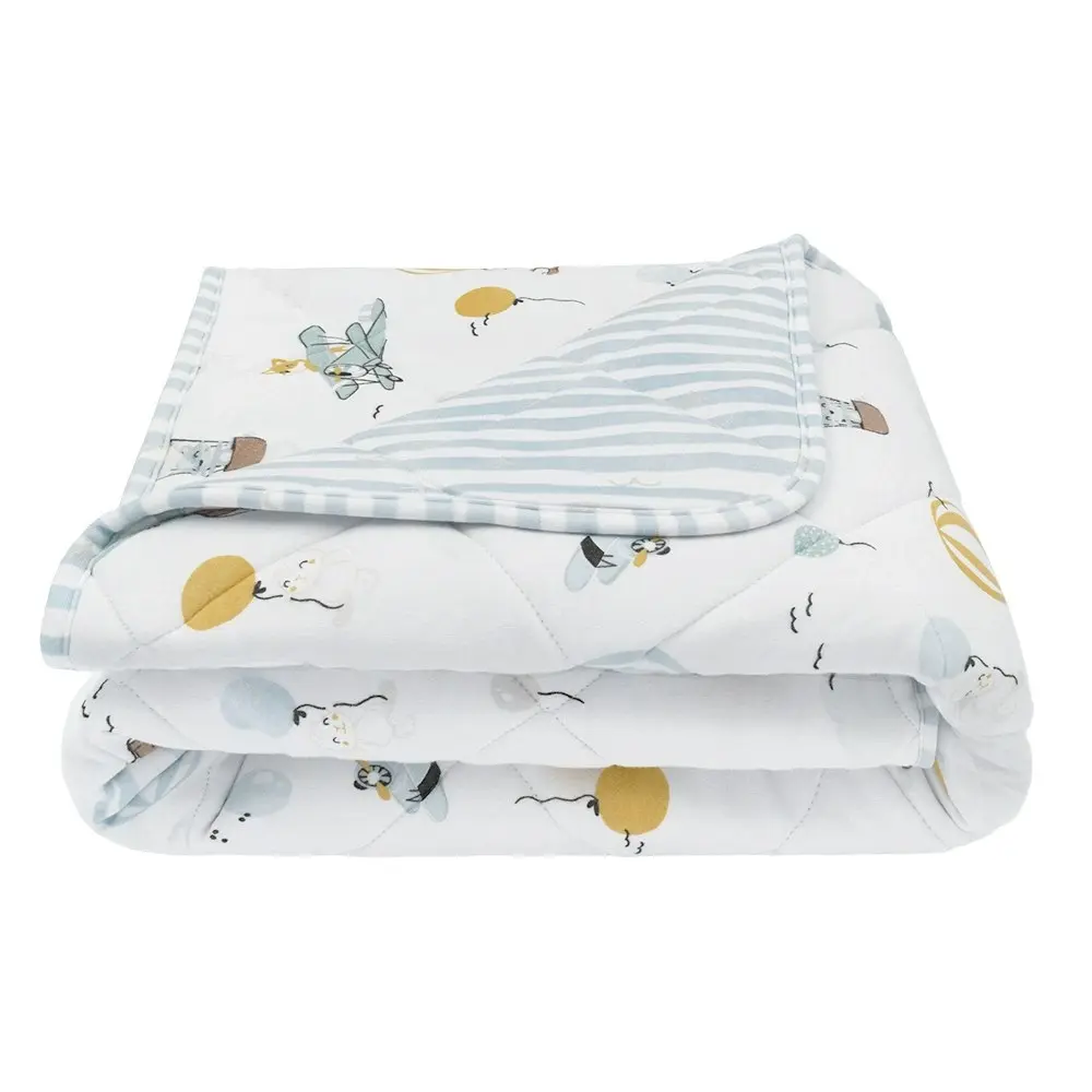 Reversible Quilted Cot Comforter Up Up & Away