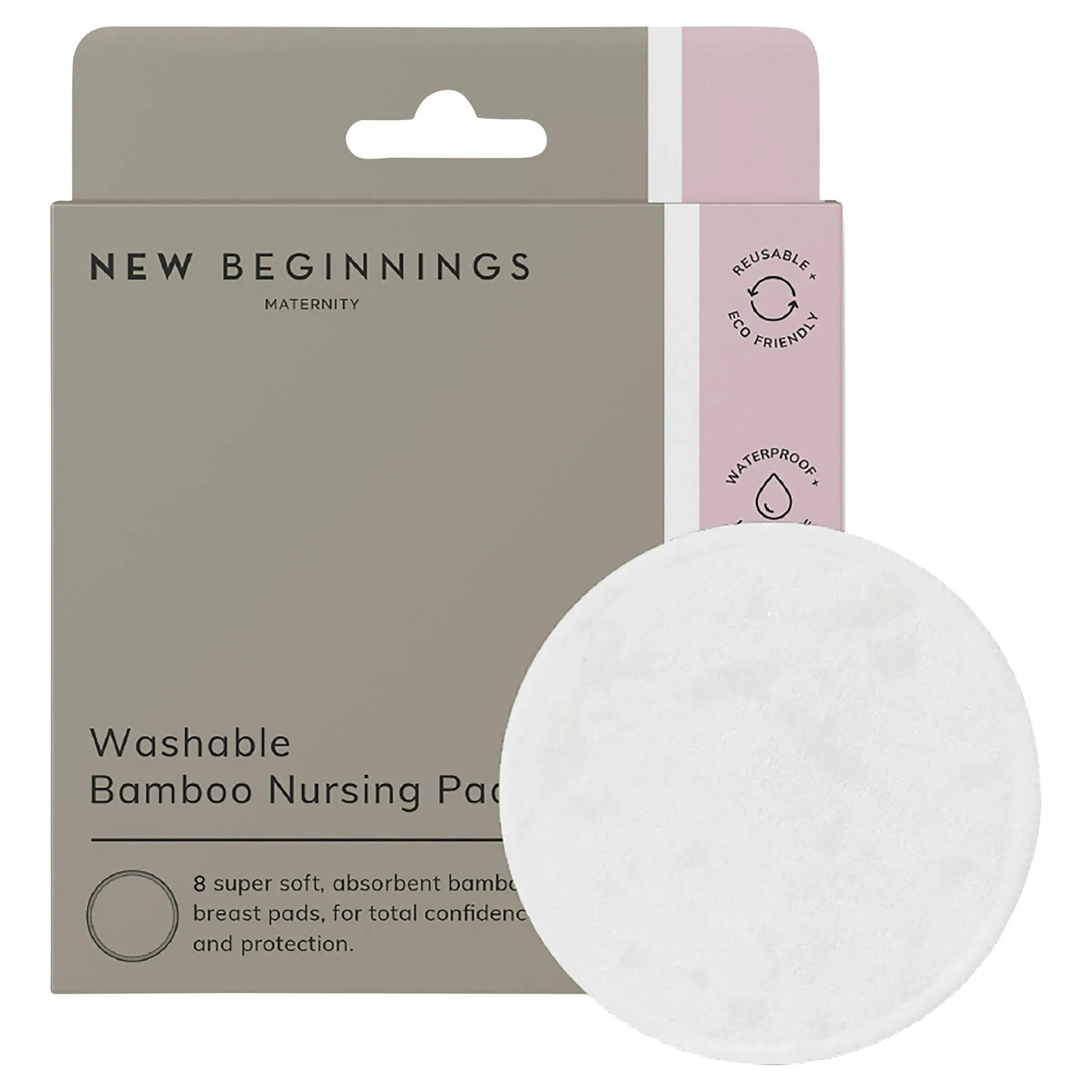 New Beginnings Washable Bamboo Nursing Pads 8 Pack