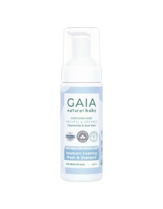 Gaia Natural Baby Newborn Foaming Wash & Shampoo 150ml