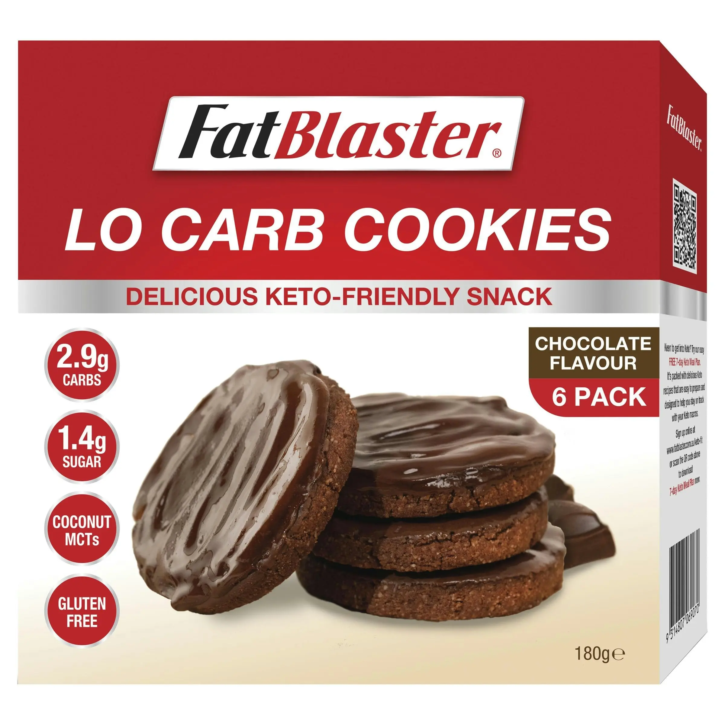 Naturopathica FatBlaster Lo Carb Cookie Chocolate Flavour 6 x 30g Pack