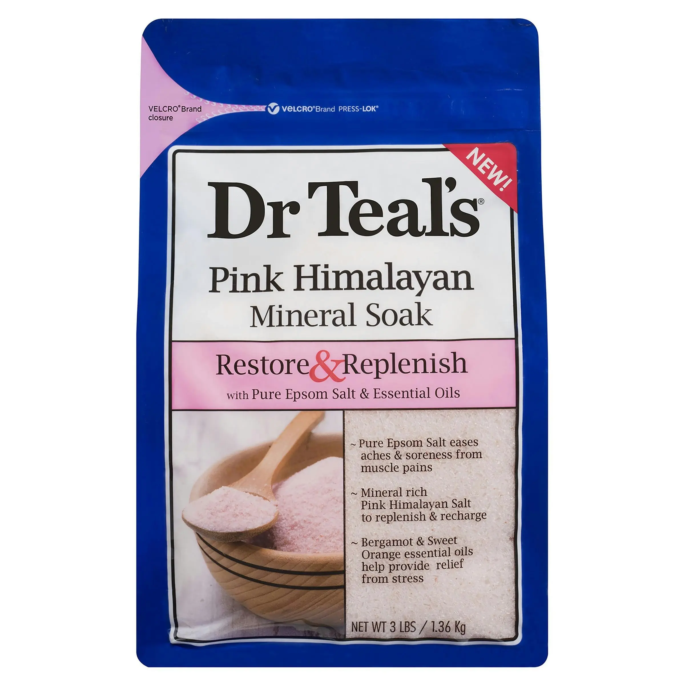 Dr Teal's Epsom Salt Pink Himalayan Mineral Soak 1.36kg