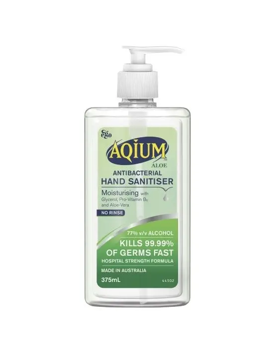 AQIUM Aloe Antibacterial Hand Sanitiser 375ml