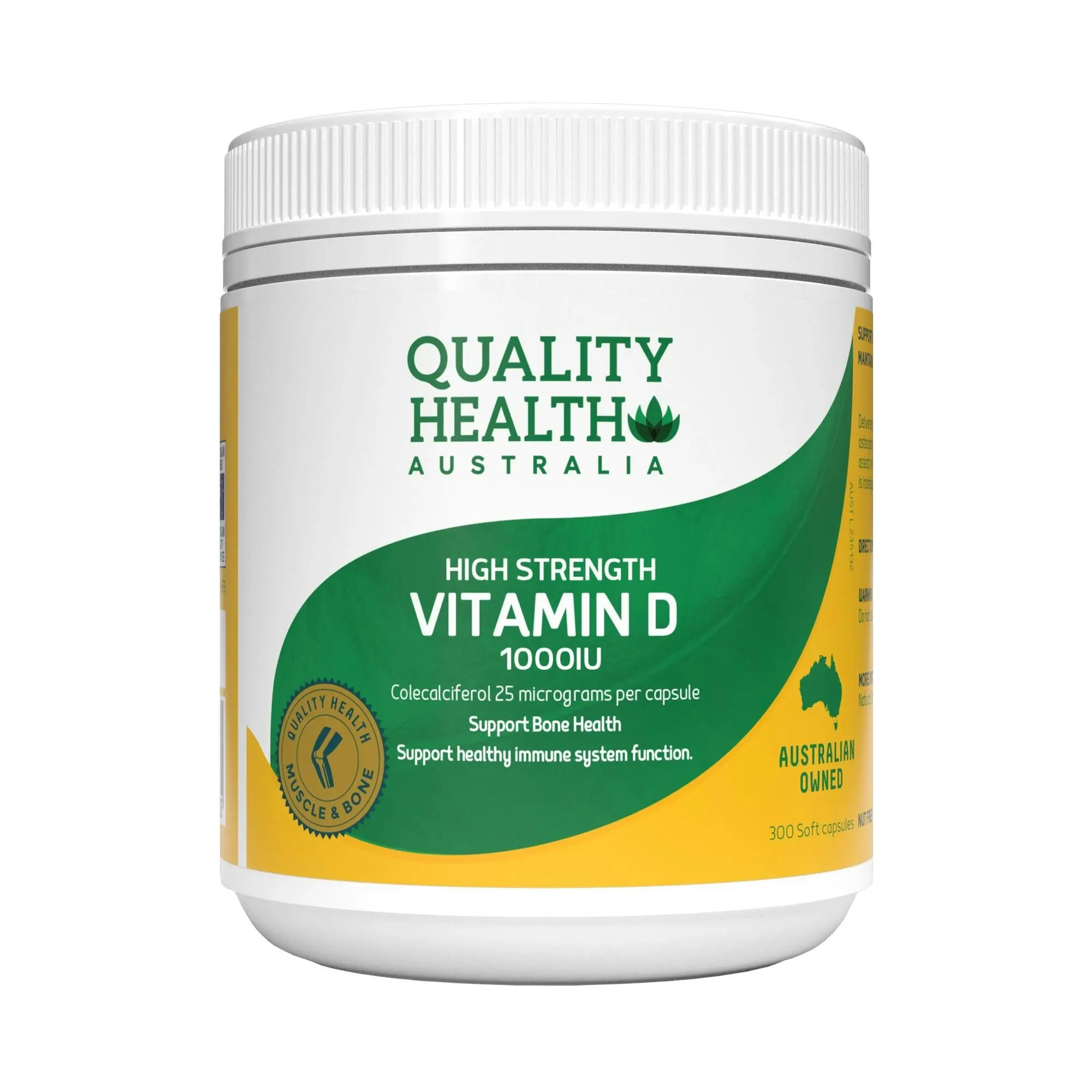 Quality Health Vitamin D 1000IU 300 Capsules