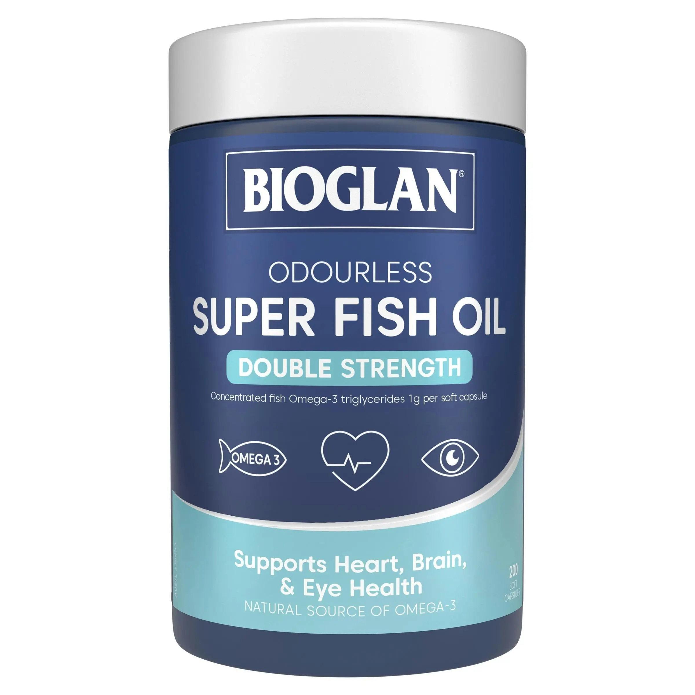 Bioglan Odourless Super Fish Oil Double Strength 200 Capsules