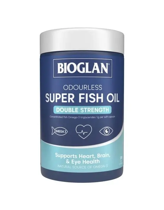 Bioglan Odourless Super Fish Oil Double Strength 200 Capsules