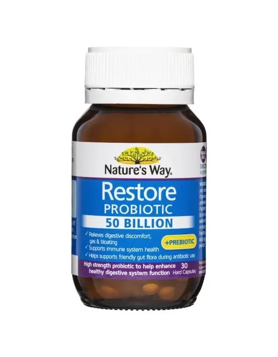 Natures Way Restore Probiotic 50 Billion 30 Capsules