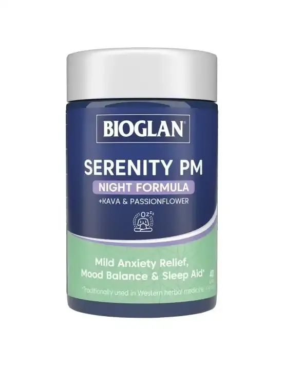 Bioglan Serenity PM Night Formula 40 Hard Capsules