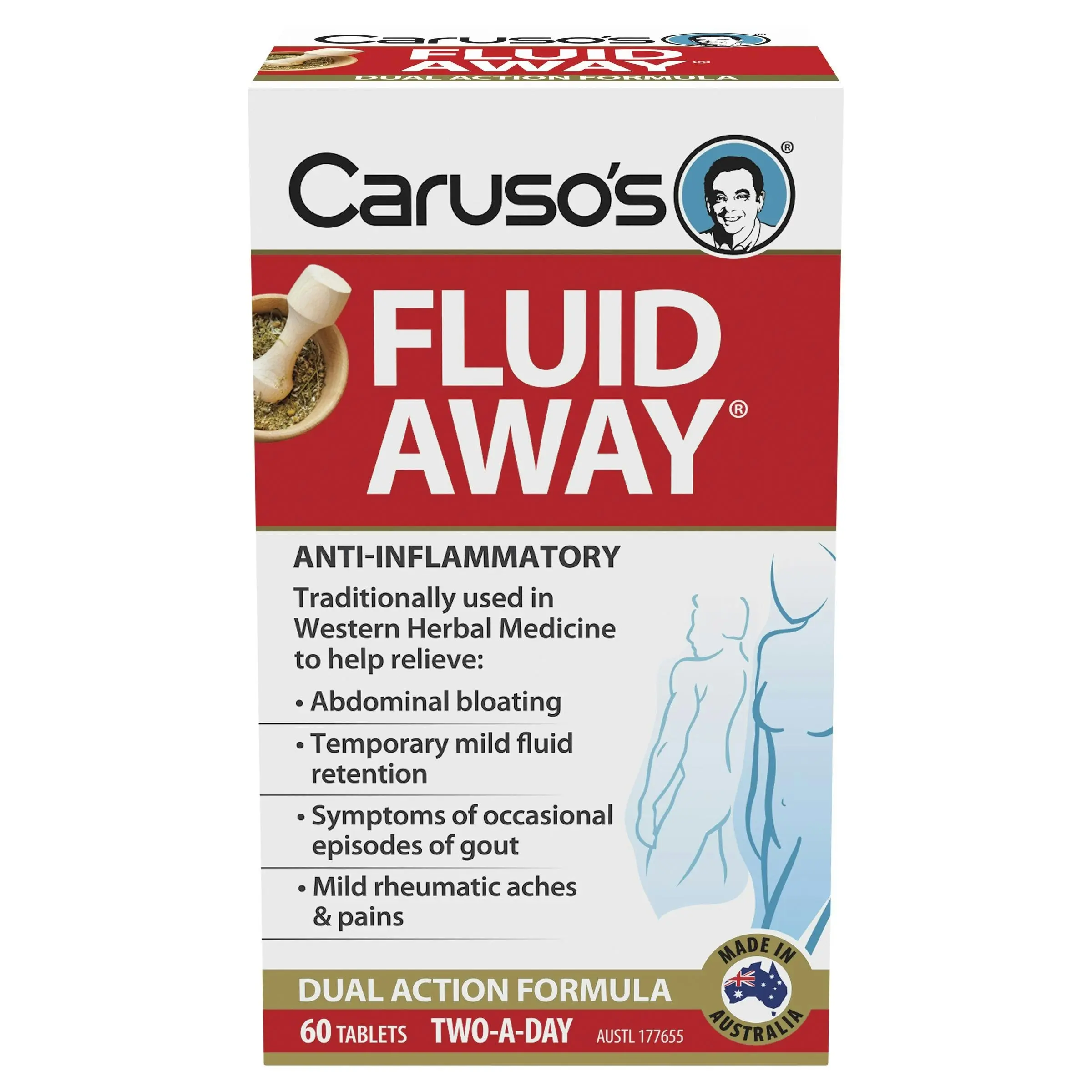 Caruso's Natural Health Fluid Away 60 Tablets