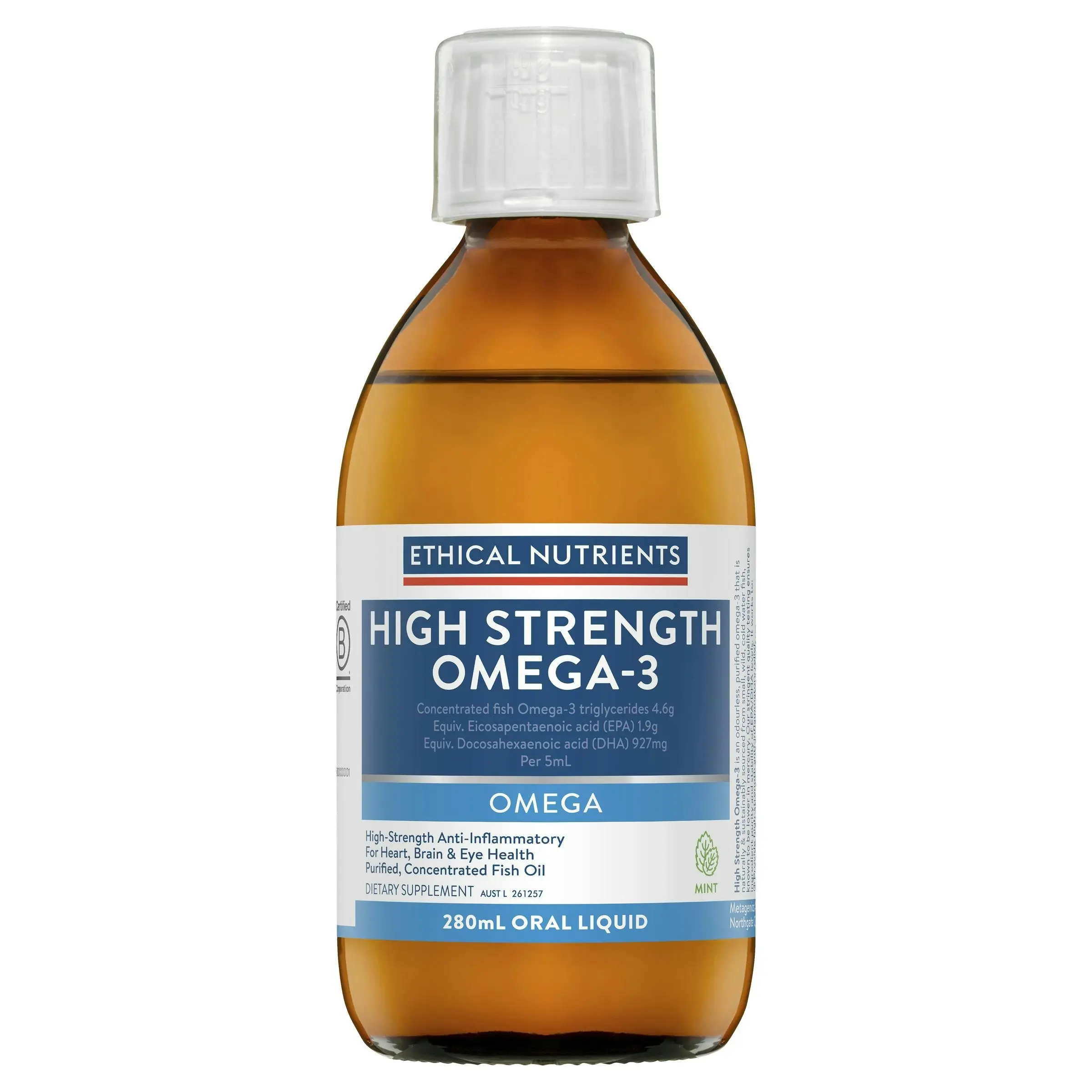 Ethical Nutrients High Strength Omega-3 Fresh Mint 280mL