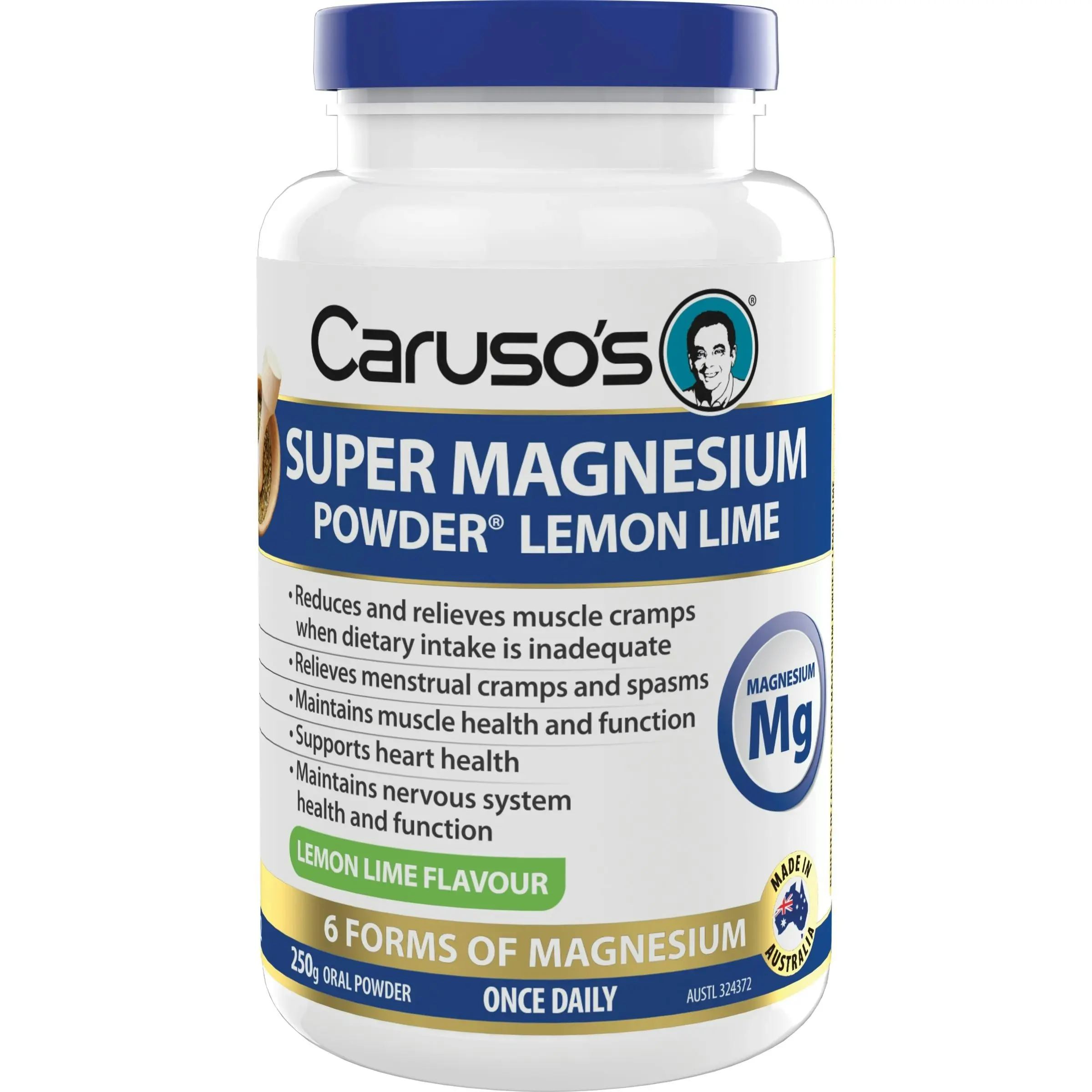 Caruso's Natural Health Super Magnesium Powder Lemon 250g