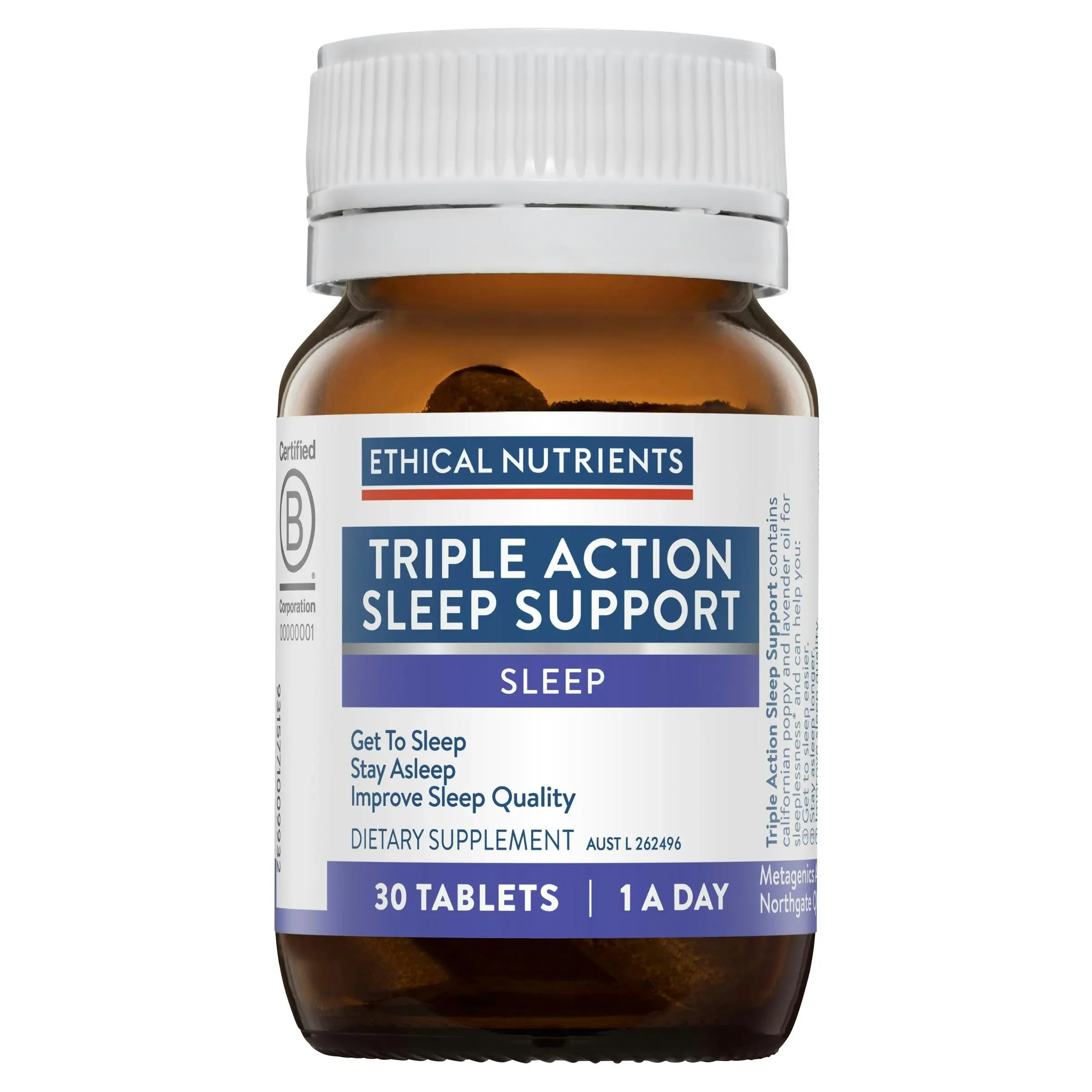 Ethical Nutrients Triple Action Sleep Support 30 Tablets