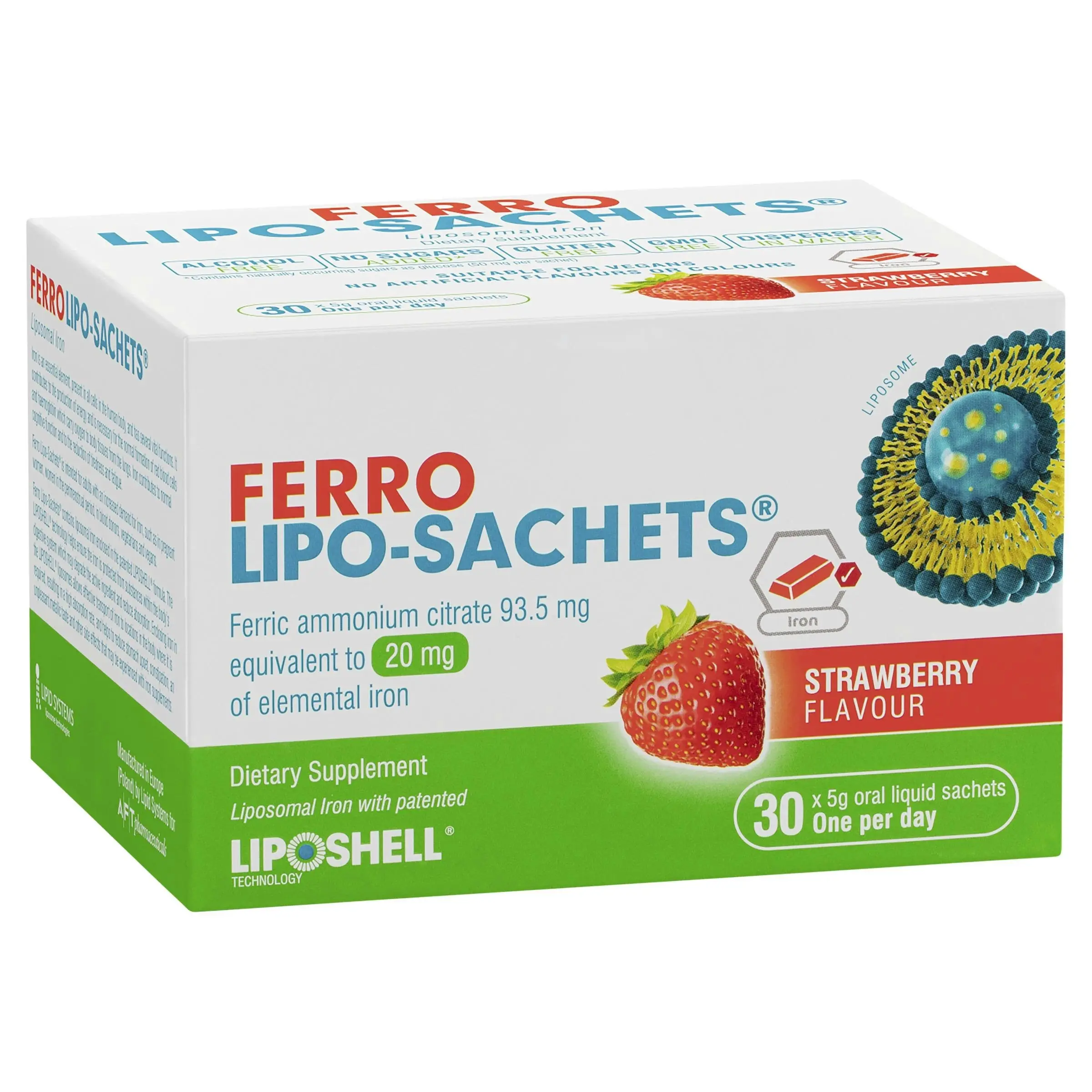 Lipo-Sachets Ferro Strawberry 5g 30 Sachets