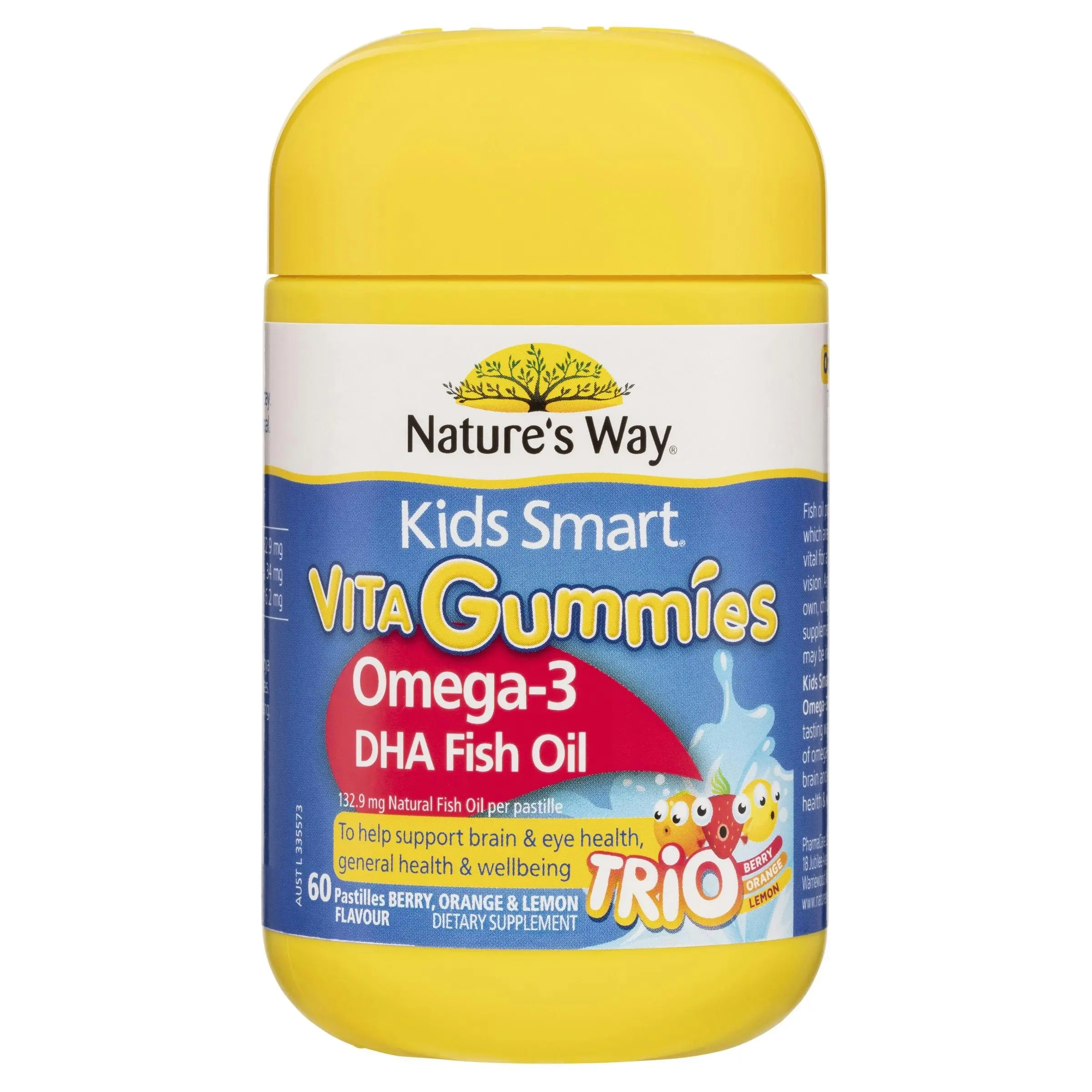 Nature's Way Kids Smart Vita Gummies Omega 3 Fish Oil DHA 60 Pastilles