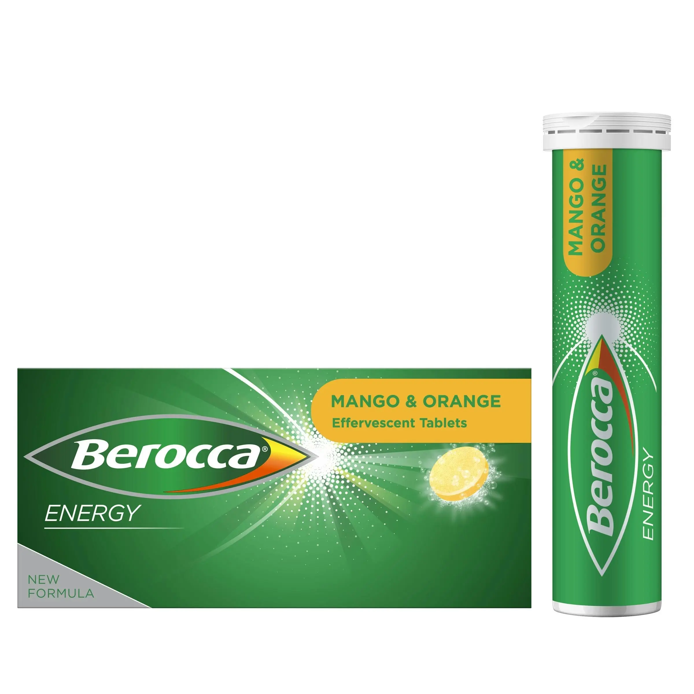 Berocca Energy Mango & Orange Effervescent Tablets 30 Pack